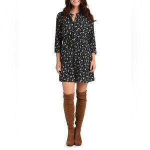 NWT DR2 BY DANIEL RAINN Floral Cinch low high Dress. Size Small Petite